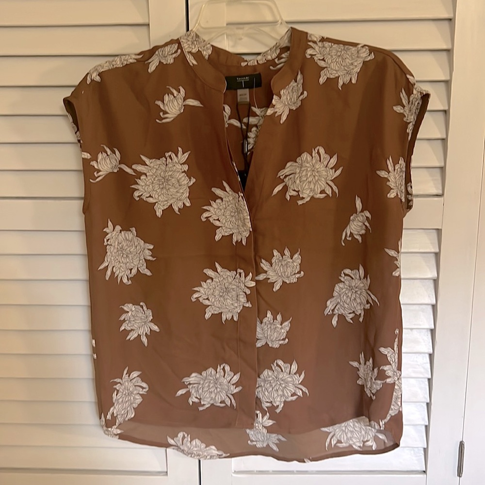 Tahari Sleeveless Floral Blouse Size XS